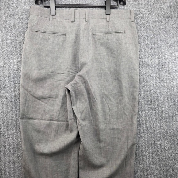 LL Bean Mens Classic Fit Gray 100% Wool Dress Pants 36W OFJG2 - Picture 3 of 10